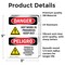Signmission Hot Surface Sign, 5 in H x 3.5 in W, Vinyl Decal, Hot Work In Progress Keep Out Bilingual OS-2PACK-DS-D-35-VS-1365 - alternate 2